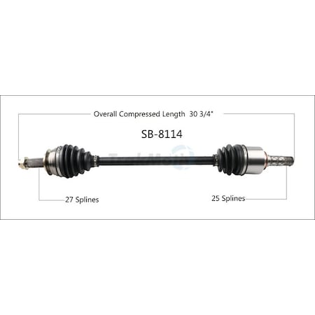 Surtrack Axle Cv Axle Shaft, Sb-8114 SB-8114